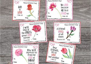 What to Put On Valentines Flower Card Kids Valentine Cards Bible Verse Valentine Cards Instant