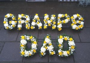 What to Right On A Funeral Flower Card Loose Gramps Dad In Yellows and Whites