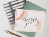 What to Say In A Thank You Card Thankful for You Card 16 Pt Premium Paper soft touch Paper
