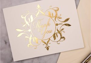 What to Say In A Thank You Card Wedding Ritz Gold Foil Thank You Cards Pack Of 10