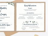 What to Say On A Wedding Card Botanical Kraft Folded Square Wedding Invite