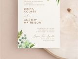 What to Say On A Wedding Card Modern Greenery Wedding Invitation In 2020 Modern Wedding