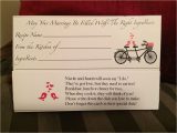 What to Say On A Wedding Card Recipe Card for Bridal Shower Cute Poem with Images
