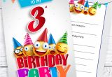 What to Write In A Birthday Card Invitation Details About Emoji 3rd Birthday Invitations Ready to Write with Envelopes Pack 10