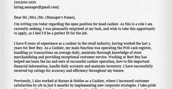 What to Write In A Cover Letter for Retail Retail Cover Letter Samples Resume Genius