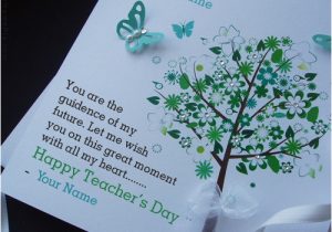 What to Write In A Teachers Day Card Teachers Day Wish Card with Name