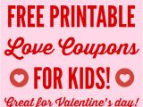 What to Write In A Valentine S Day Card for Her Free Printable Love Coupons for Kids On Valentine S Day