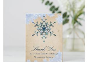 What to Write In Thank You Card Wedding Vintage Snowflakes Winter Snowflake Thank You Card Zazzle