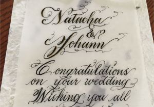 What to Write In Thank You Card Wedding Wedding Calligraphy In toronto and the Greater toronto area