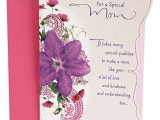 What to Write In Your Mom S Birthday Card Hallmark Birthday Greeting Card to Mother Purple Flower