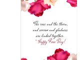 What to Write On A Flower Card for A Girl You Like Happy Rose Day Valentines Day Greeting Card with 5 Roses Heart