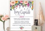 What to Write On A Flower Card for A Girl You Like Time Capsule Floral Baby Shower Table Sign Decoration Girls