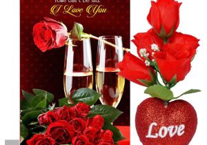 What to Write On A Flower Card Red Rose Cant Be Hid Happy Rose Day Valentines Day Greeting Card with 5 Roses Heart