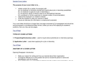 What to Write On Cover Letter when No Name Different Types Of Cover Letters the Letter Sample
