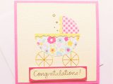 What to Write On Flower Card for New Baby New Baby Congratulations Card Handmade Baby Girl Welcome