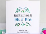 What Was On the First Christmas Card Personalised Mr and Mrs First Christmas Card
