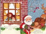 When is the Christmas Card On Hallmark Vintage Hallmark Christmas Card Children Peeking Out the