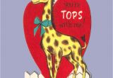 When Was the First Valentine Card Sent Vintage Valentine Card Valentine S Day 1950s Giraffe You Re