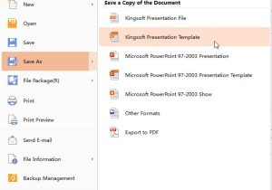 Where to Save Powerpoint Templates How to Save Ppt File as Template Using Kingsoft Office