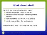 Whmis Workplace Label Template Whmis after Ghs for Employers