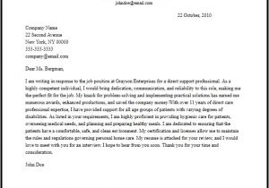 Who Do You Direct A Cover Letter to Professional Direct Support Professional Cover Letter