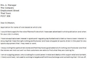 Who Do You Direct A Cover Letter to Sports Direct Cover Letter Example Icover org Uk