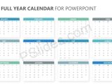 Whole Year Calendar Template 2018 Full Year Calendar for Powerpoint Pslides