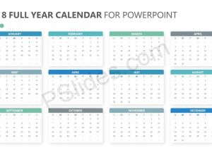 Whole Year Calendar Template 2018 Full Year Calendar for Powerpoint Pslides