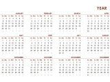 Whole Year Calendar Template Full Year Global Calendar