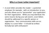 Why are Cover Letters Important Writing Cover Letters Ppt Video Online Download