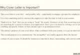 Why is A Cover Letter Important Importance Of Cover Letter