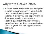 Why Write A Cover Letter Career Guidance Ppt Video Online Download
