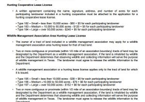 Wildlife Management Plan Template 11 Sample Hunting Lease Agreements Sample Templates