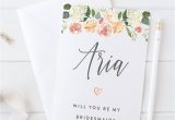 Will You Be My Bridesmaid Diy Card Personalised Will You Be My Bridesmaid Cards Bridesmaid