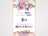 Will You Be My Bridesmaid Wine Label Template Garden Will You Be My Maid Of Honor Wine Label Template