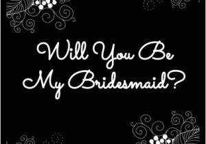 Will You Be My Bridesmaid Wine Label Template Inverted Black White Floral Quot Will You Be My Bridesmaid