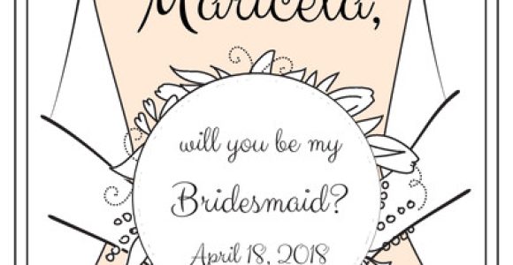 Will You Be My Bridesmaid Wine Label Template Quot Will You Be My Bridesmaid Quot Wine Bottle Labels Label