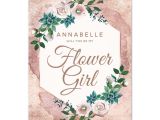 Will You Be My Flower Girl Card Blush Pink Rose Gold Will You Be My Flower Girl Invitation