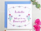 Will You Be My Flower Girl Card Personalised Will You Be My Flower Girl Card