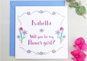 Will You Be My Flower Girl Card Personalised Will You Be My Flower Girl Card