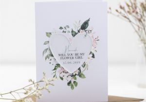 Will You Be My Flower Girl Card Will You Be My Flower Girl Card with Circle Decoration Be
