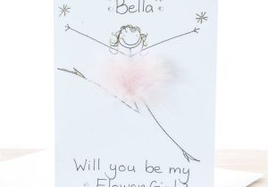 Will You Be Our Flower Girl Card Invitations for Bridesmaids Fashion Dresses