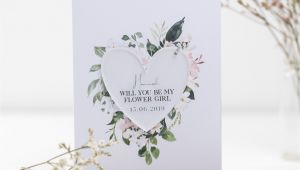Will You Be Our Flower Girl Card Will You Be My Flower Girl Card with Circle Decoration Be