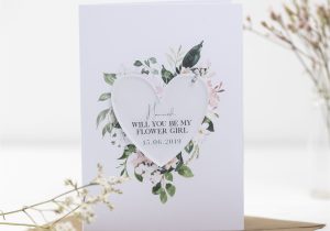 Will You Be Our Flower Girl Card Will You Be My Flower Girl Card with Circle Decoration Be