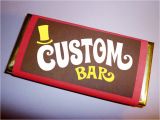 Willy Wonka Candy Bar Wrapper Template Personalized Name Wonka Bar Wrappers Wonka Bar Candy Bar