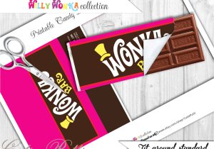 Willy Wonka Candy Bar Wrapper Template Willy Wonka Party Candy Party Printable Chocolate Bar