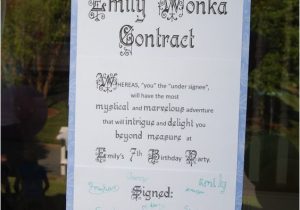 Willy Wonka Contract Template Willy Wonka Party Signs and the Signature On Pinterest