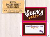 Willy Wonka Invitations Templates Willy Wonka Birthday Invite Diy Printable Instant