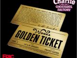 Willy Wonka Invitations Templates Willy Wonka Charlie and the Chocolate Factory Golden