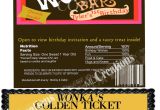 Willy Wonka Invitations Templates Willy Wonka Golden Ticket Invitation Candy Bar Wrapper Set